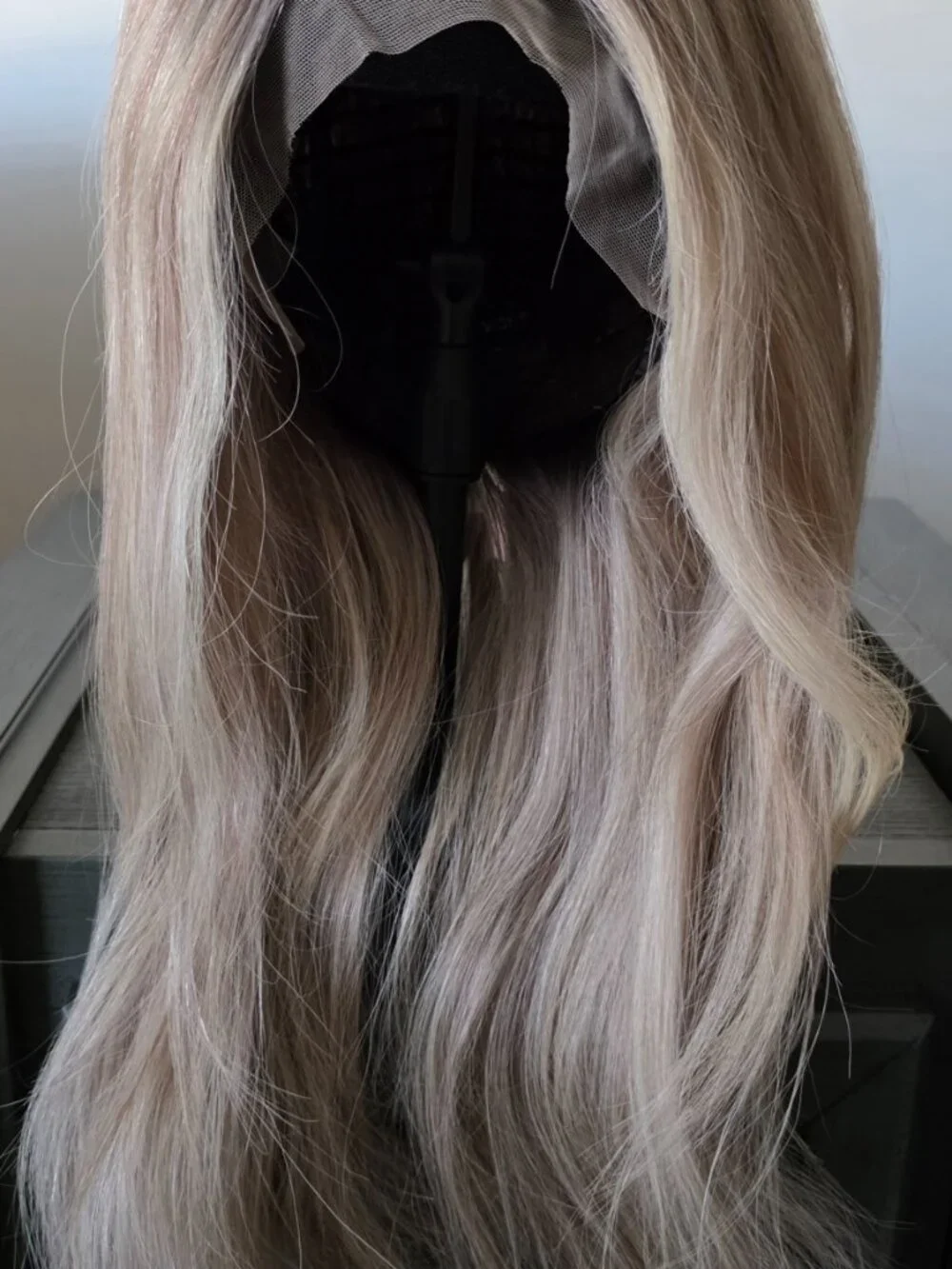 Maylene- Blonde Balayage Remy: Human Hair Lace Front Wig- 18